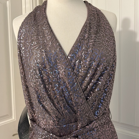 Lilac Metallic Halter Style Formal - Picture 11 of 11